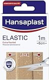 Hansaplast Elastic Pflaster (1 m x 6 cm), zuschneidbare Wundpflaster für Gelenke und viel bewegte Körperstellen, flexibles Verbandsmaterial mit extra starker Klebkraft