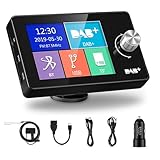 EZoneTronics 2,8-Zoll-Display, DAB/DAB+-Adapter für Autoradio, tragbarer Digitalradio-Bluetooth-FM-Transmitter, Musikempfänger + unbegrenzte Voreinstellungen + Freisprecheinrichtung + AUX-Eingang