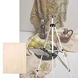 CONGRUI Staffelei, verstellbare Staffelei und Flip-Charts, Staffelei, Zubehör, Stativ-Ständer, Staffelei zum Malen (Silber)