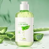 Aloe Vera Gel, 100 Prozent Natürliche Aloe Vera Gel Für Gesicht Körper Haarre, Beruhigende Pflegende Feuchtigkeitscreme Für Trockene & Strapazierte Haut, After Sun Lotion