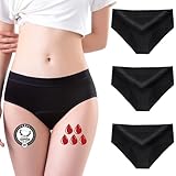 FOTOOL perioden unterwäsche Frauen Damen Panty Menstruation Postpartum Baumwoll periodenunterschwäsche inkontinenz (3 Pack,XL)