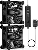 upHere AC 220V PC Lüfter,Dual Kugellager mit 5 Einstellbar,AC Geschwindigkeit Kontrolle DC 12V Kühlung Lüfter für Laptop, 120 x 38mm,D1K2（2 Stück）
