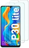 Cracksin 2x Schutzglas Schutzfolie Verbundglas Panzer Displayglas Echt Hart Tempered Glass 9H, Ultra Klar HD, 100% Fingerabdrucksensor [2 Stück], Farbe: Huawei P30 Lite