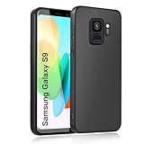 wsiiroon Handyhülle für Samsung Galaxy S9 Hülle, Upgraded Kameraschutz, Stoßfest Kratzfest, Anti-Fingerabdruck, Anti-Rutsch Fallschutz Schutzhülle, Unterstützt kabelloses Laden für S9 Case (Schwarz)