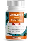 Vitamin B Komplex hochdosiert - 180 Tabletten - alle 8 B-Vitamine (B1, B2, B3, B5, B6, B7, B9, B12) mit Aktivformen wie Quatrefolic®, Co-Faktoren Cholin & Myo-Inositol, laborgeprüft, vegan