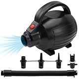 FBSPORT Elektrische Luftpumpe, 600W Luftpumpe Elektrisch mit 4 Düsen, Elektrische Pumpe für Airtrack Matte, Aufblasen Ablassen, Schwimmringe, Boote, Luftmatratze, SUP Board, Yoga-Bälle, Pool