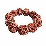 dailymall 20mm Rudraksha Perlen Tibetischen Buddhismus Gebet Amulett Armband Yoga