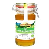 Bio-Lindenblüten-Honig von ImkerPur, 1 kg, im wiederverw. Vorratsglas, naturbelassen, fein-fruchtig, mit einer erfrischenden Zitronen-Note (Bio, 1 kg)