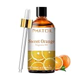 PHATOIL Orangenöl süß Duftöl 100 ML, Ätherisches Öl Süße Orange für Diffuser Aromatherapie, Ätherische Öle für Diffusor, Duftlampe, Kerzen, Raumduft, Sweet Orange Oil