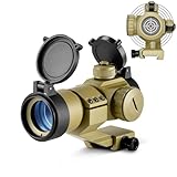 ESSLNB Red Dot Visier Airsoft Scope Leuchtpunktvisier Rotpunktvisier für 22mm/20mm Schiene mit Montage und Schutzkappe