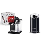 Breville Prima Latte II Siebträgermaschine | Espressomaschine/Kaffeemaschine & Bosch Hausgeräte TSM6A013B Kaffeemühle, Schwarz