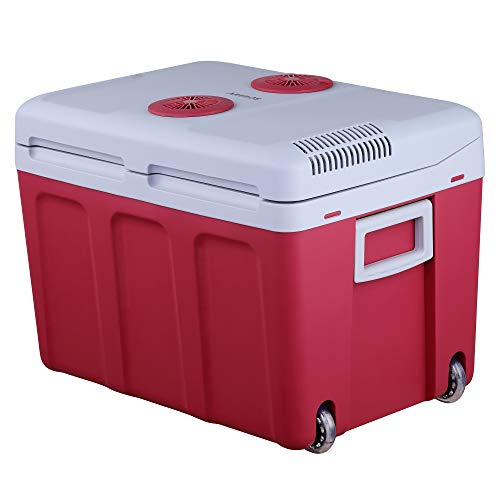 Arebos 40 Liter Kühlbox | zum Kühlen und Warmhalten | Mini Kühschrank | Mobil Kühlschrank mit ECO Modus | 12/230 V für Auto und Steckdose | elektrische Kühlbox | Kühltasche | Isoliertasche