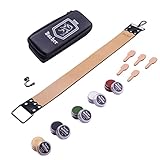 Bacher Premium Leder Streichriemen zum Schärfen von Rasiermesser Set mit Polierpaste für Abziehriemen (REGULAR: 56.5x5 cm) - Zubehör für Rasiermesser Barber