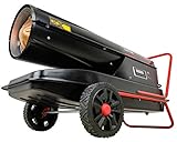 DeTec. Ölheizgebläse DT-50D | Diesel Heizkanone 50 kW | Ölheizer mit 48L Diesel Tank Heizöl gebläse Hallenheizung Dieselheizer Dieselkanone