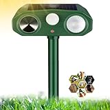 Katzenschreck Ultraschall Solar, Katzenschreck für Garten 3 Modus Marderschreck Tiervertreiber, Abwehrmittel Hundeschreck mit Bewegungsmelder und Blinklicht für Katzen Hunde Mäuse Vögel Marder