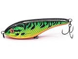 Mister Tackle Tuvanus 9 cm Angelköder Wobbler Jerkbait Slider für Hechtangeln 1 Stück (GRED)
