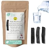 Ma Maison Durable Kishu Binchotan Wasserfilter X3 - Echtes Binchotan aus Wakayama - 3 Stück - 27g - Entgiftet Wasser, fügt Mineralien hinzu und gleicht den pH-Wert aus - ca. 6 Monate Filterlebensdauer