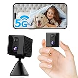 aidowocam Mini Kamera,5G WiFi Überwachungskamera Innen,Kamera Überwachung Innen,Kostenloser Cloud-Speicher, Lange Standby Akku Kamera,Bewegungsmelder,Nachtsicht