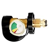 LPG Tankanzeige Propan Tankanzeige | Propan LP Adapter Propan Manometer Propan Manometer Lecksucher Manometer Outdoor Propan-Tank Anschluss QCC1/