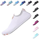 Baofular Badeschuhe Damen Herren Wasserschuhe Schwimmschuhe Sommer Strandschuhe Schnell Trocknend Aquaschuhe Surfschuhe für Meer Grau 40 EU