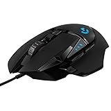 Logitech G502 HERO High-Performance Gaming-Maus mit HERO 25K DPI optischem Sensor, RGB-Beleuchtung, Gewichtstuning, 11 programmierbare Tasten, anpassbare Spielprofile, PC/Mac - Schwarz