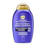 OGX Biotin & Collagen Shampoo (385 ml), kräftigendes Haarshampoo für feines & dünnes Haar, mit Vitamin B7 Biotin & Kollagen, ohne Sulfate