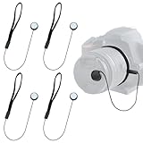 UBANU 5 Stück Kamera-Objektivdeckelhalter, elastische Objektivabdeckungs-Leine, Objektivdeckelhalter für Ca-Non, Ni-kon, So-ny, Fu-jifilm, O-Lympus, Pa-nasonic und andere SLR-DSRL-spiegellose