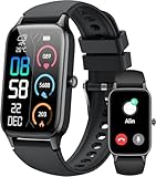 Smartwatch Herren Damen, 1,57'HD Fitnessuhr mit Telefonfunktion, 2025 FitnessTracker 110+ Sportmodi, Smart Watch Sportuhr mit SpO2 Herzfrequenz Schlafmonitor Schrittzähler, Smart Band für Android iOS