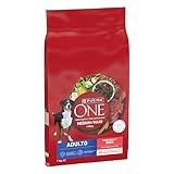 Purina ONE Medium Maxi Futter für mittelgroße und große Hunde, Erwachsene, mit Ochse, 7 kg