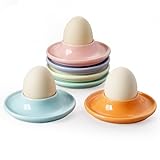 Cinf Macaroon 6PACK Keramische Eierhalter für hart & weich gekochte Eier Frühstückseihalter Ostergeschenk