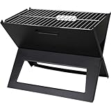 Sunnydays Holzkohlegrill, faltbar, 44,5 x 30,5 cm, Schwarz