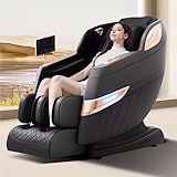 mymai Massagesessel Zero-Gravity, ergonomischer Relaxsessel mit Mehrzonen-Massagemechanik, tiefenentspannend & stilvoll, für Wohnzimmer, Büro oder Ruhebereich Schwarz