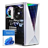 dcl24 Desktop Gaming PC AMD Ryzen 5 5600G, AMD Radeon Grafik Vega - 1000GB SSD, 16GB DDR4, Gaming Computer mit 6x3.9 GHz, Spiele Rechner mit WLAN, Windows 11 Pro [17717]