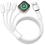 4 in 2 Ladekabel for Apple Watch Ladegerät, iWatch Ladekabel USB C Apple Watch Charger Magnetisch Ladegerät Apple Watch und iPhone kabel für Apple Watch Serie 9/8/7/6/Ultra, iPhone 16/15/14/13/12