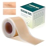 Silikonpflaster für Narben, Silicone Scar Tape, Wiederverwendbares Narbenband für Kaiserschnitt und Keloidnarben, hautverträgliches Silicone Scar Tape (4cm x 150cm Rolle)