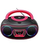 Denver Electronics TCL-212BT CD-Radio UKW AUX, CD, USB, Bluetooth Stimmungslicht Pink, 111141300011
