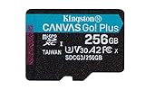 Kingston SDCG3/256GBSP microSD Speicherkarte ( 256GB microSDXC Canvas Go Plus 170R A2 U3 V30 Ohne SD Adapter)