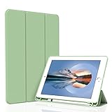 Figair Hülle für iPad Air 3 / Pro 10,5 Zoll, Weicher TPU Rückseite Ultradünn Leicht Smart Schutzhülle, Auto Schlafen/Wecken Hülle mit Stifthalter für iPad Air 3. Generation/Pro 10,5”, Grün