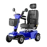 Veleco Jumpy Komfort 4 Rad Seniorenmobil Mit Straßenzulassung, Vollfederung, Led-beleuchtung, Sicher Und Robust Elektromobil (Weiß)