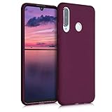 kwmobile Hülle kompatibel mit Huawei P30 Lite Hülle - weiches TPU Silikon Case - Cover geeignet für kabelloses Laden - Bordeaux Violett
