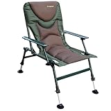 MK Angelsport 5 Seasons Pro Carpchair – Komfortabler Angelstuhl, Karpfenstuhl, belastbar bis 130 kg, extra gepolstert, klappbar & höhenverstellbar, ideal für Karpfenangler & Outdoor-Camping