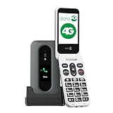DORO - Doro Leva L30 - Seniorenhandy - 4G-Klapphandy ohne Vertrag - Externes Display - HD-Audioqualität - Kamera - Notruftaste mit GPS - Inklusive Ladestation - Schwarz/Weiß