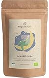 teegeschwister® | BIO Abendtee | Kräutertee zur Entspannung vor dem Einschlafen | naturbelassener Melissentee mit Baldrian und Passionsblume | frei von Zusätzen | 85g