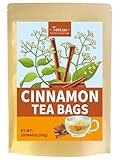 TeeLux Zimt Tee Beutel 100 Stück, Vegan, Reichhaltig und Beruhigend, 100% Reiner Natürlicher Zimt, Koffeinfreier Kräutertee, Biologisch Abbaubare Teebeutel