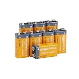 Amazon Basics Everyday Alkalisch batterien, 8 Stück (9V/6LR61) (Aussehen kann variieren)