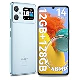 CUBOT A20 Smartphone Ohne Vertrag Android 14,6.8'' HD+ Octa-Core 90Hz Günstig Handy,12GB+128GB/1TB Erweiterbar Dual SIM 4G Simlockfreie Handys,48MP+16MP,5100mAh,1,83'' Rückbildschirm,OTG-Blau