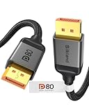 Silkland 80Gbps DisplayPort Kabel 2.1 2M [VESA-Zertifiziert] DP80, [8K@240Hz 4K@540Hz 360Hz 240Hz 180Hz] DP 2.1 Kabel 16K, HDR10 FreeSync G-Sync UHBR20 für PC, Gaming-Monitor, 5090 7900XTX - S1334