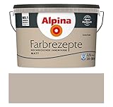 Alpina Farbrezepte Innenfarbe Zartes Puder 2,5 L, Dezentes Taupe, matte Wandfarbe