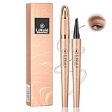 3D Augenbrauenstift, Wasserdichter Augenbrauenstift Härchenzeichnung, 2024 Neuest Microblading Augenbrauen Stift 4 Gabelspitzen, Langanhaltenden, Definieren Einen Hochnatürlichen Make-up(Hellbraun)