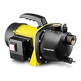 TROTEC Gartenpumpe TGP 1000 E – Pumpe mit Leistung 3300 l/h, 1000 W – Förderdruck 4,2 bar, Förderhöhe 42 m, Ansaughöhe bis zu 7 m, Wasserpumpe für Regenfässer, Zisternen, Gartenteiche